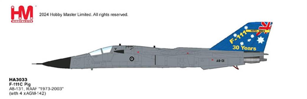 Hobby Master 1/72 HA3033 F-111C Pig RAAF Diecast Aircraft Model