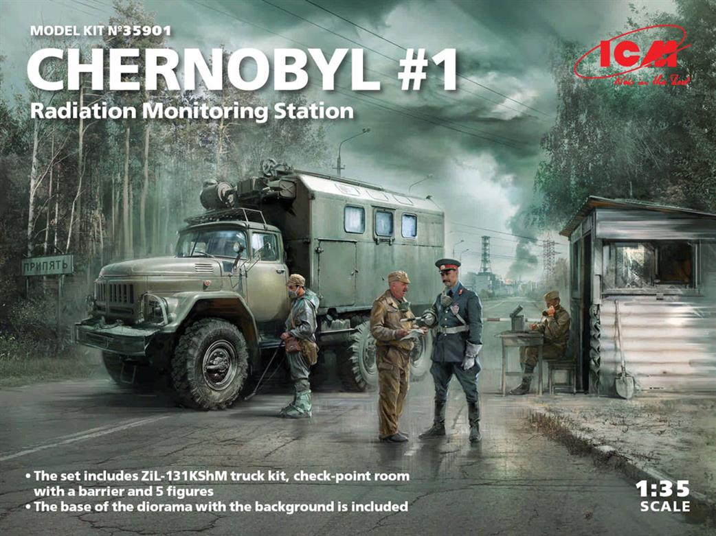 ICM 1/35 35901 Chernobyl No 1 Radiation Monitoring Station Kit