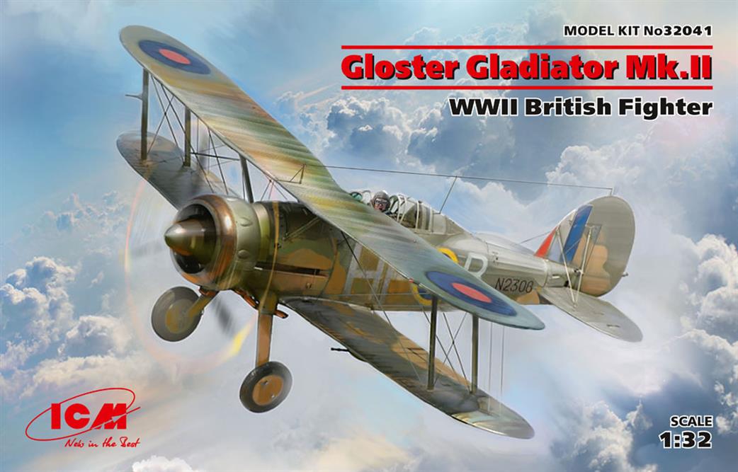 ICM 1/32 32041 Gloster Gladiator Mk11 WWII British Fighter kit