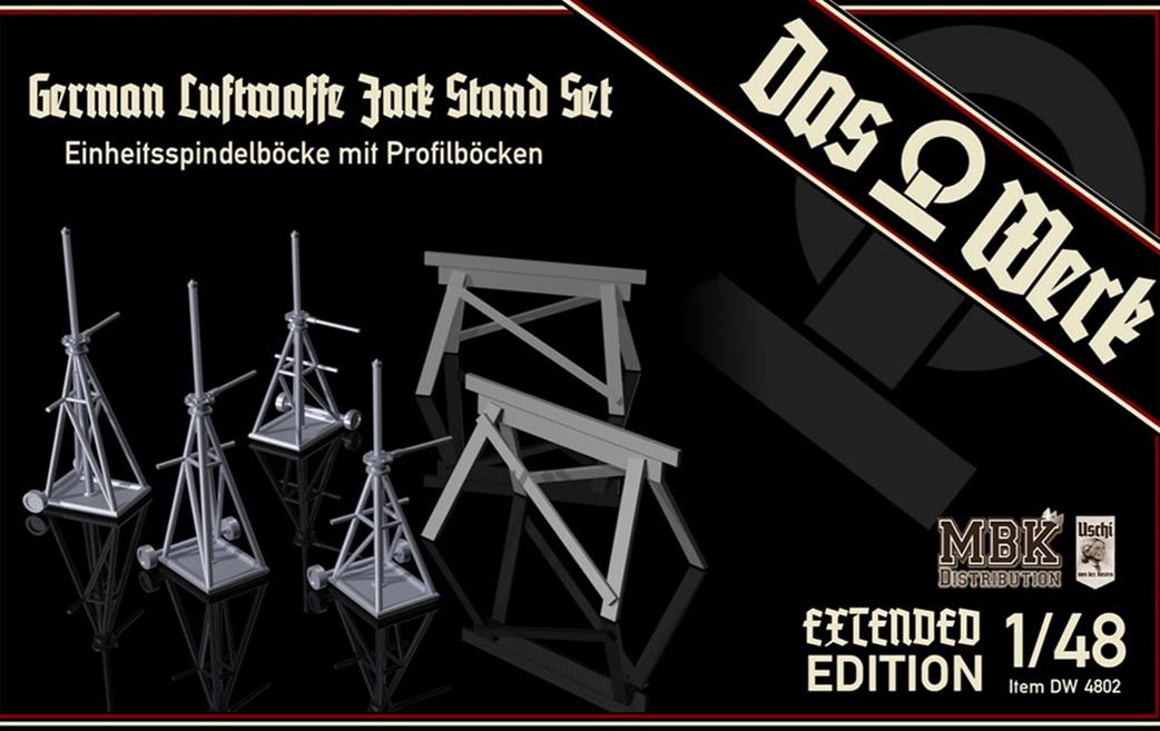 Das Werk 1/48 DW4802 Luftwaffe Jack Stand Set with Photo Etch Parts