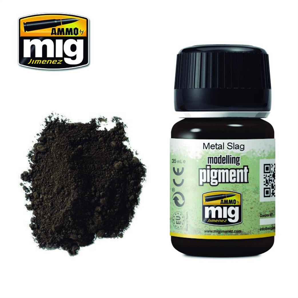 Ammo of Mig Jimenez  A.MIG-3020 Metal Slag Weathering Pigment 35ml Jar