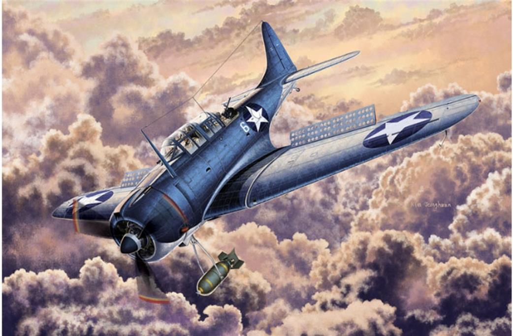 Academy 1/48 12335 USN SBD-1 Dauntless Pearl Harbor Plastic Kit