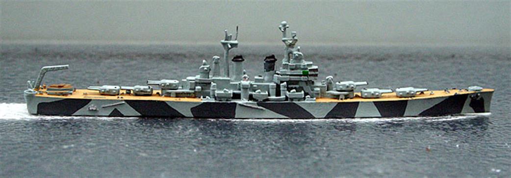 Hansa 1/1250 S90 USS Worcester camouflaged light cruiser