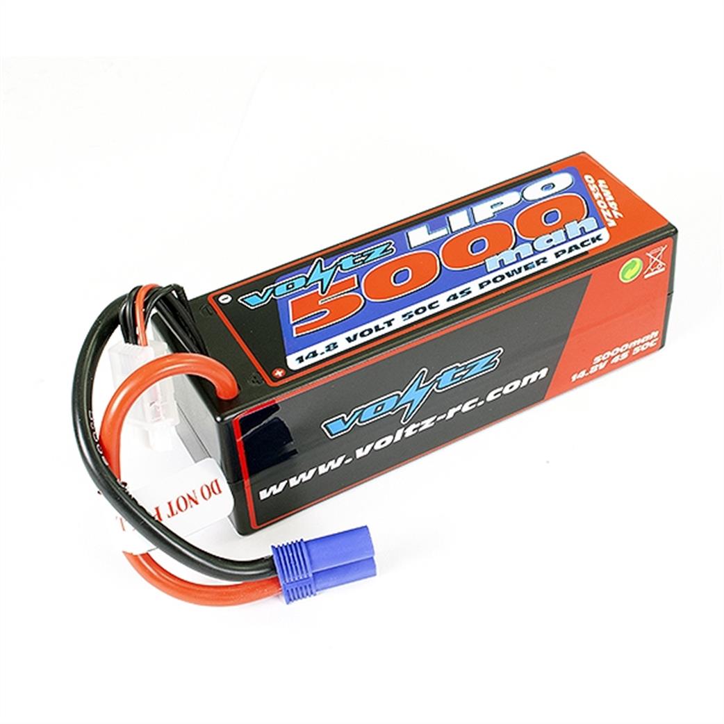 Voltz  VZ0350EC5 14.8V 4s 5000 Mah Hard Case Lipo 50C With EC5 Connector