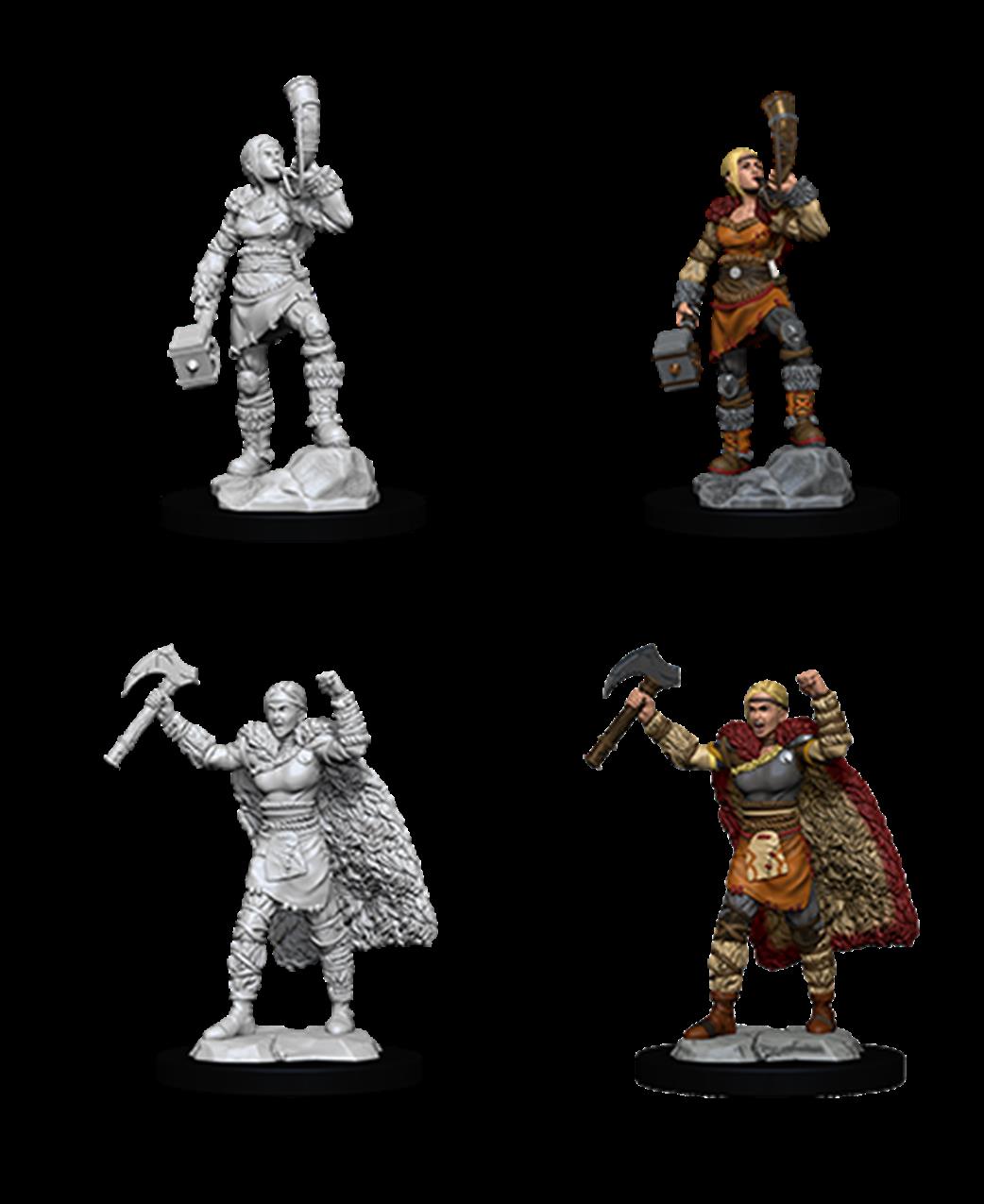 Wizkids  90056 Female Human Barabrian: D&D Nolzur's Marvelous Unpainted Miniatures