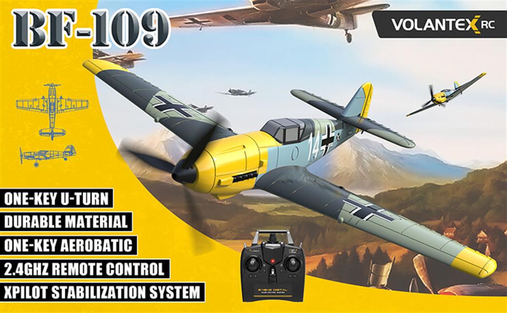 Volantex RC  V761-11 Messerchmitt BF109 RTF 400mm Mini RC Aircraft