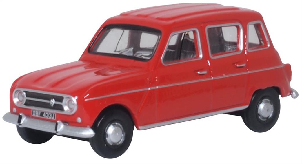 Oxford Diecast 1/76 76RN002 Renault 4 Red