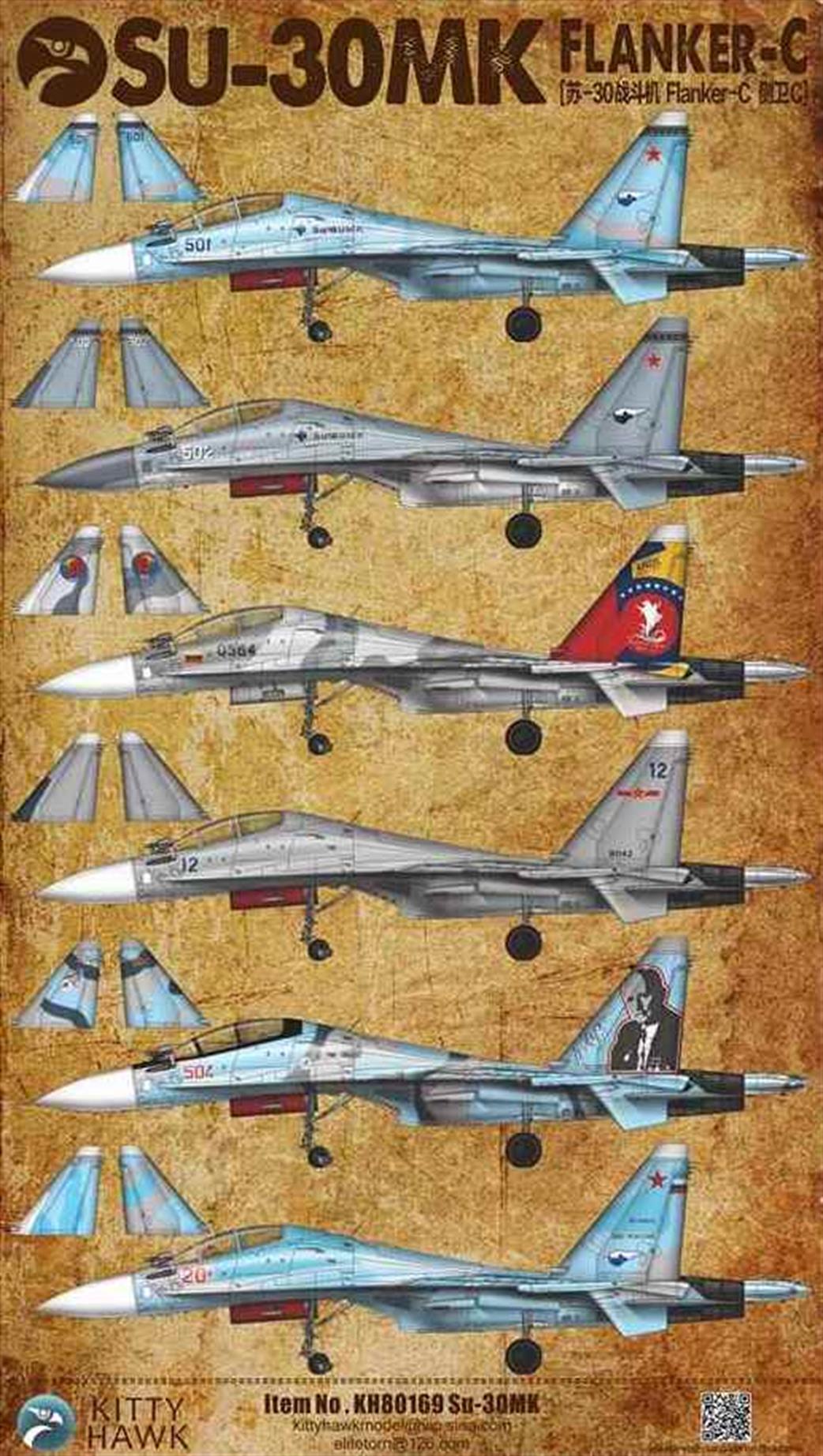 Kitty Hawk 1/48 80169 Su-30MK Flanker-C Russian Fighter Plastic Kit