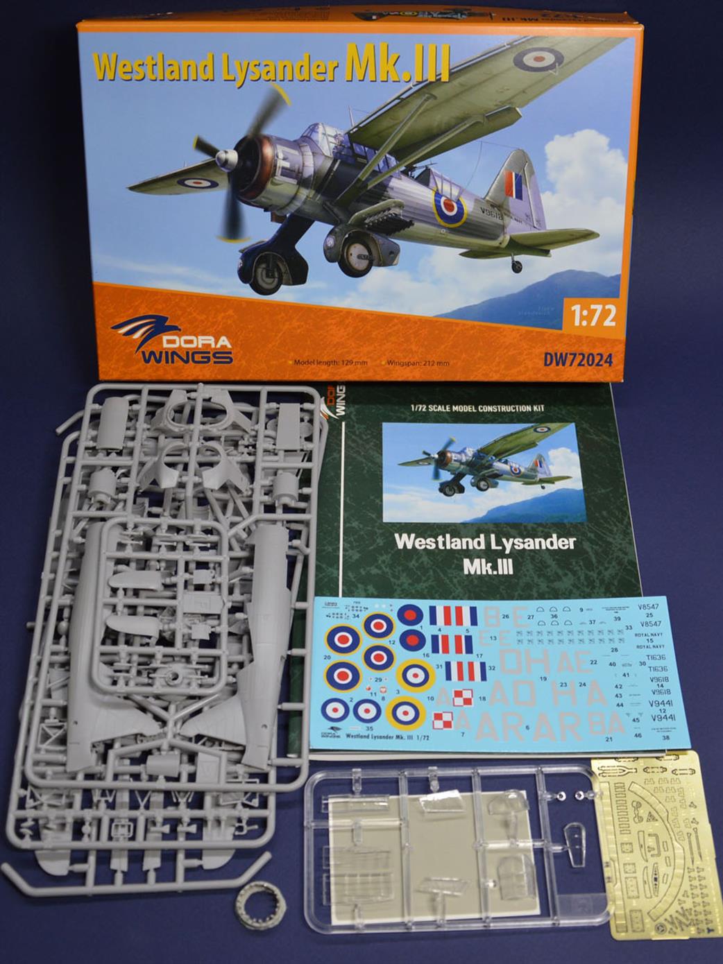 Dora Wings 1/72 72024 Westland Lysander Mk.III Aircraft Kit