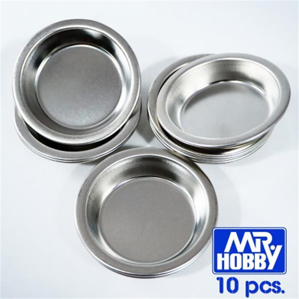 Gunze Sangyo  D-175 Mr Hobby's Mr Paint Tray 10 40mm Wide Aluminium Dishes