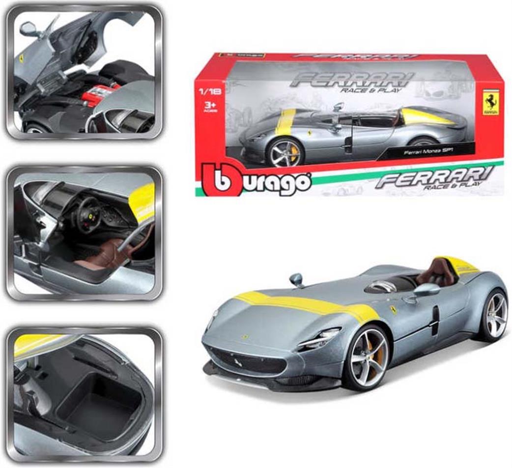 Burago 1/18 B18-16013 Ferrari Monza SP1 Diecast Model