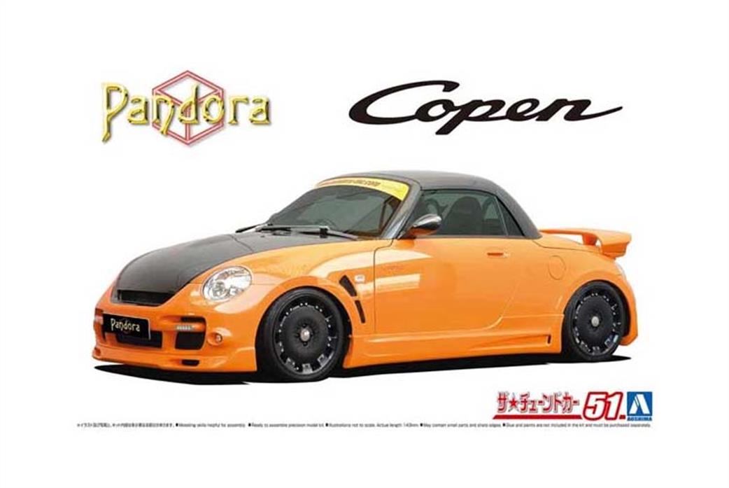 Aoshima 1/24 05898 Pandora Type887 EVO!! L880K Copen '02 Daihatsu Car Kit