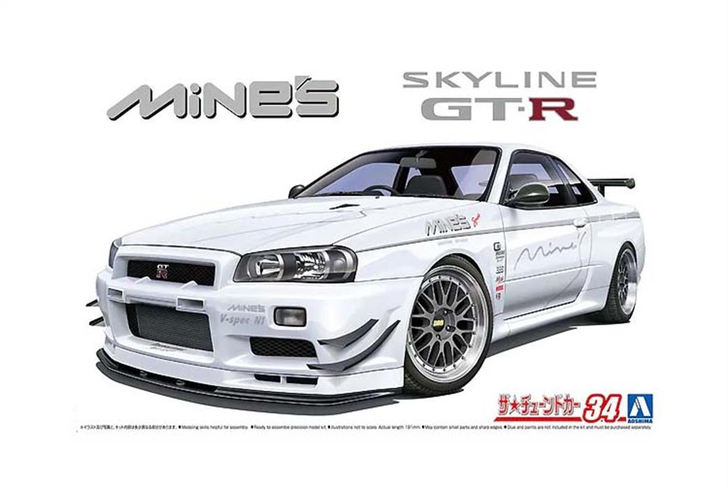 Aoshima 1/24 05986 Mine's BNR34 Skyline GT-R '02 Car Kit