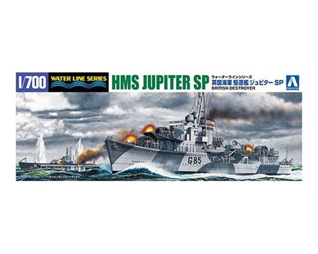 Aoshima 1/700 05765 British J-Class Destroyer HMS Jupiter with I-60 Plastic Kit