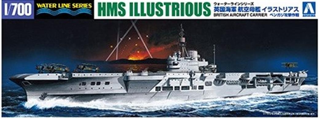 Aoshima 1/700 05941 British Aircraft Carrier HMS Illustrious Plastic Kit