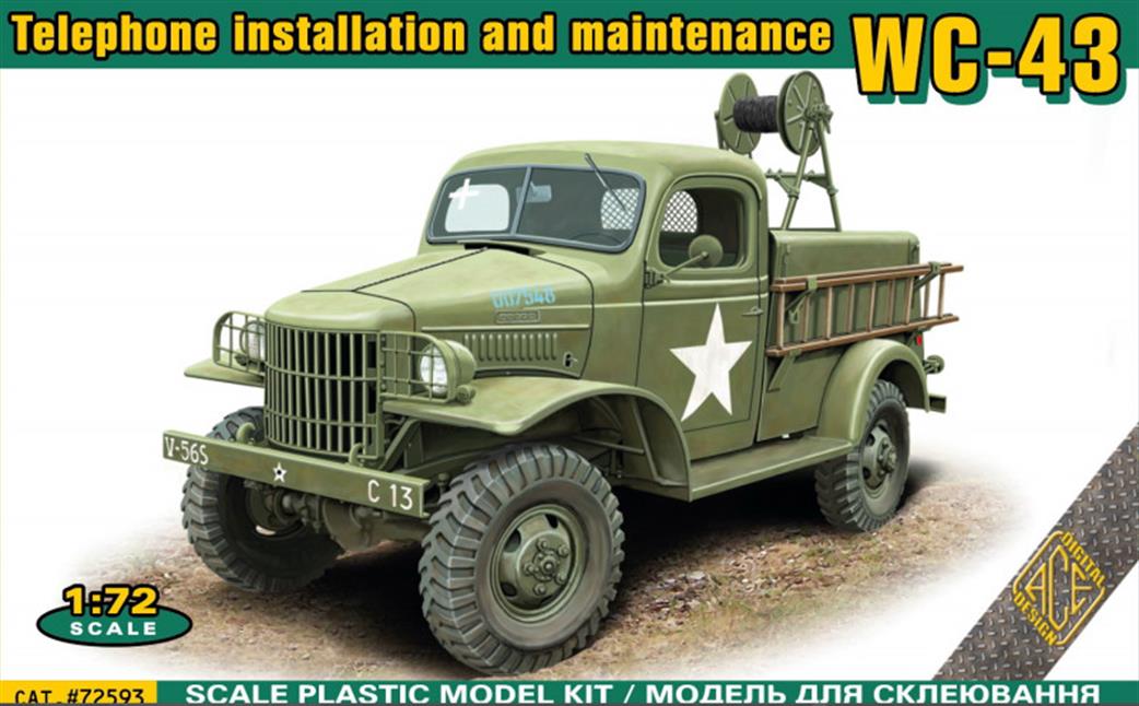Ace Models 1/72 72593 US WC-43 T215 Telephone Installation & Maintenance Truck Kit