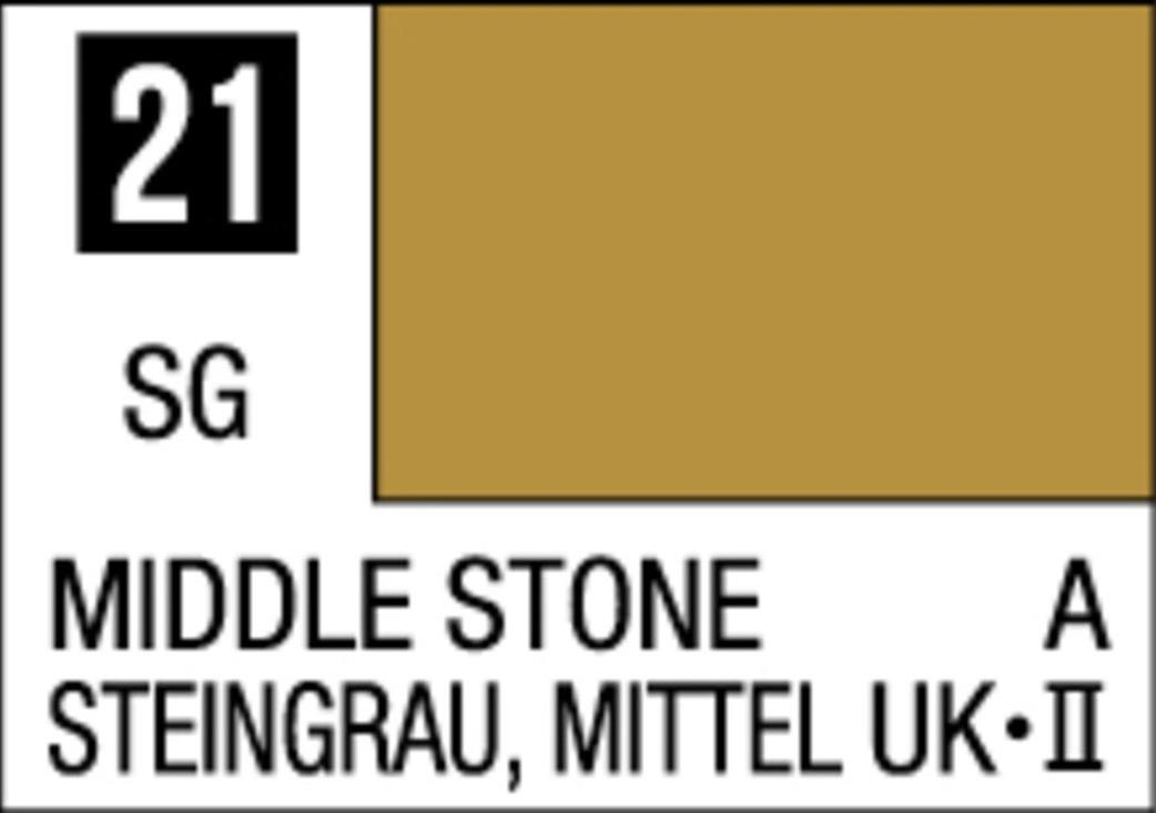 Gunze Sangyo  C21 Mr Color Lacquer Middle Stone10ml Glass Bottle