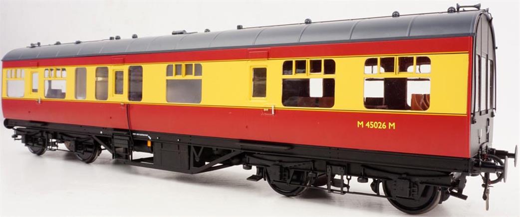 Heljan O Gauge 9101 50ft LMS Inspection Saloon BR Lined Crimson/Cream Black Ends