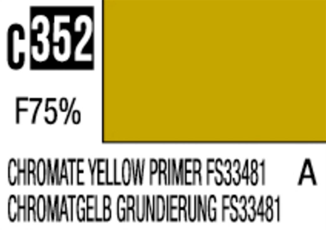 Gunze Sangyo  C352 Mr Color Lacquer Chromate Yellow Primer FS33481 10ml Glass Bottle