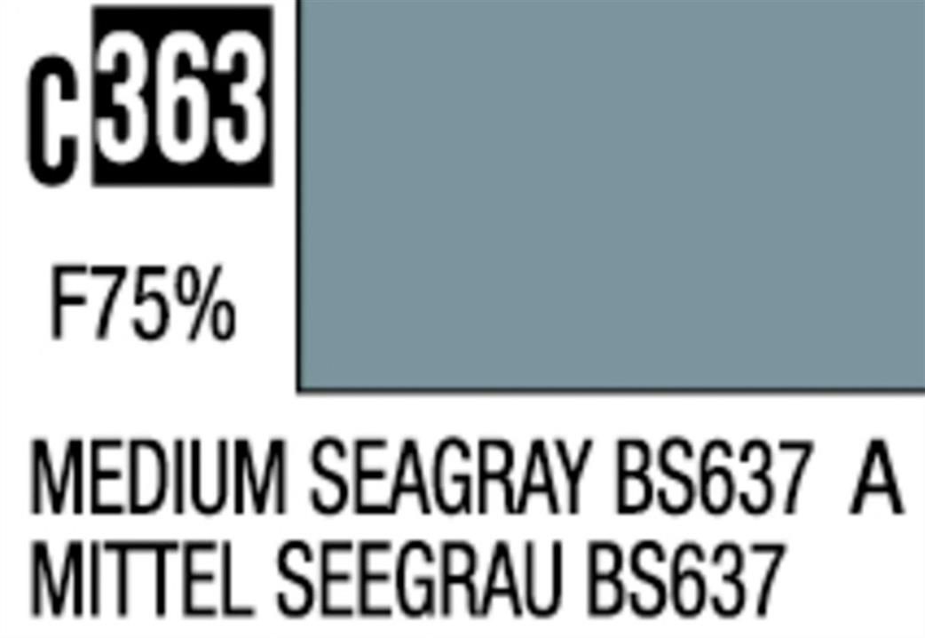 Gunze Sangyo  C363 Mr Color Lacquer Medium sea Grey BS637 10ml Glass Bottle