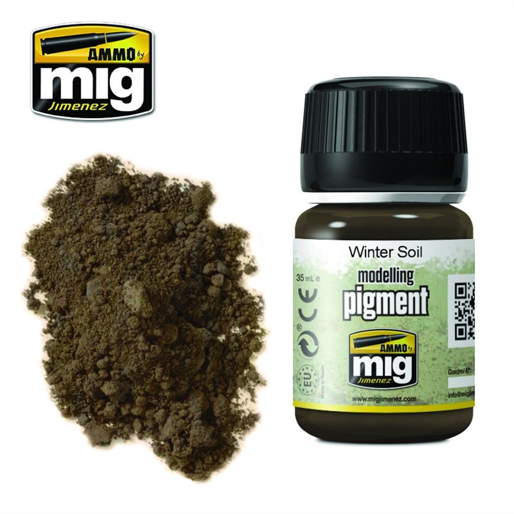 Ammo of Mig Jimenez  A.MIG-3029 Winter Soil Weathering Pigment 35ml Jar