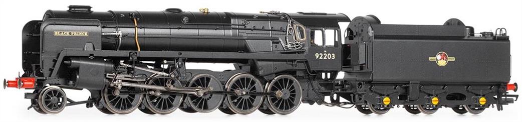 Hornby OO R30351 BR 92203 Black Prince Class 9F 2-10-0 Heavy Freight Engine Black Late Crest As Preserved