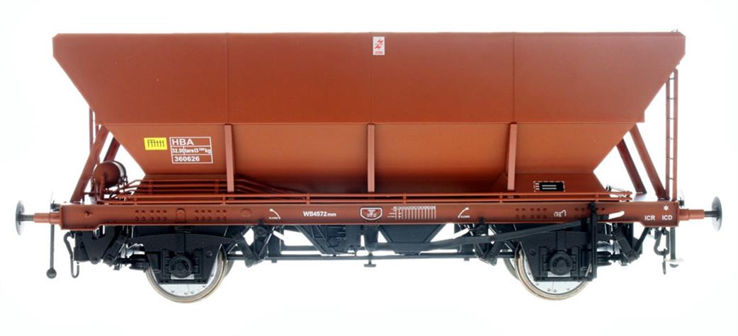 Dapol O Gauge 7F-047-008 BR HBA Coal Hopper 360626 Freight Brown Offset Ladders