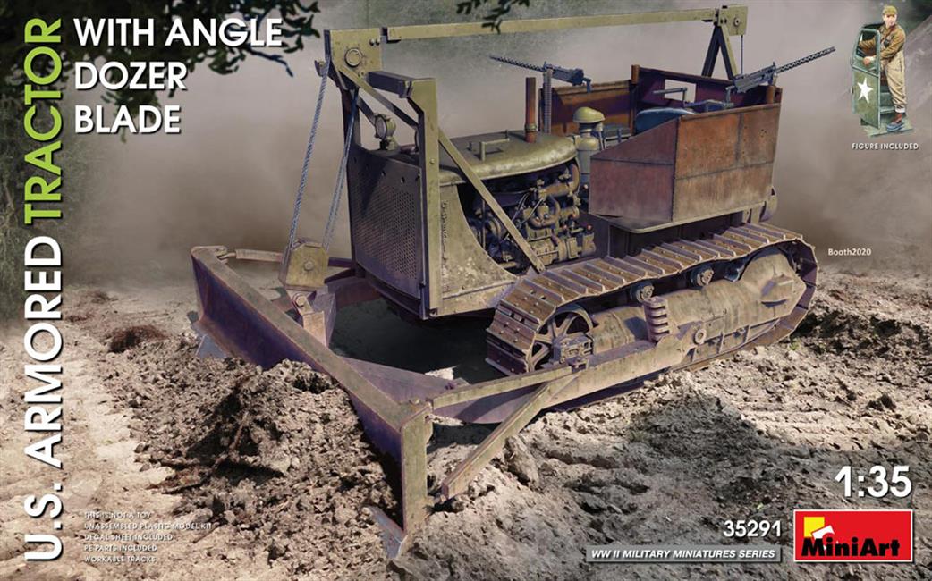 MiniArt 1/35 35291 US Armored Tractor with Angle Dozer Blade Kit
