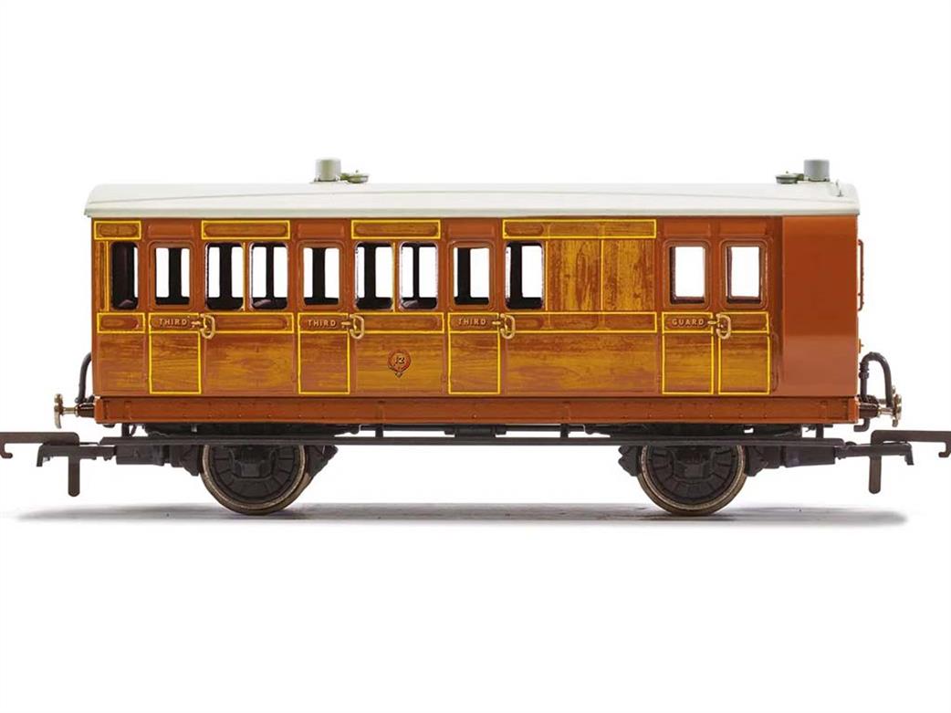 Hornby OO R40416 Isle of Wight Central Railway 4 Wheel Third Class Brake Coach 12 Vanished Wood