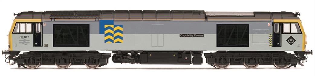 Hornby OO R30157 BR Railfreight 60002 Capability Brown Class 60 Co-Co Diesel Railfreight Triple Grey Petrochemicals Sector Logos