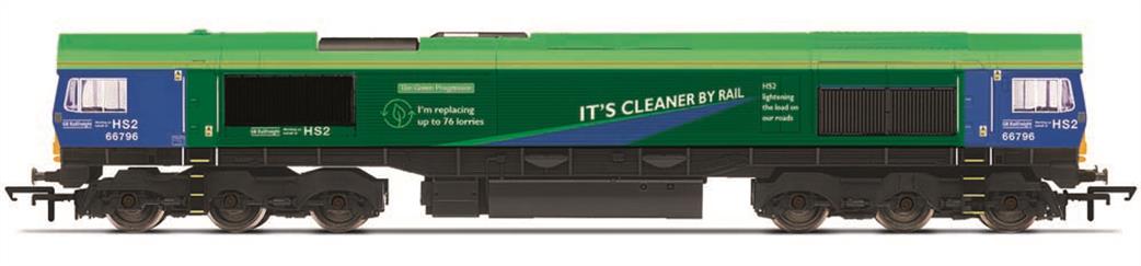 Hornby OO R30151 GBRf 66796 The Green Progressor Class 66 Co-Co HS2 Green Transport Livery