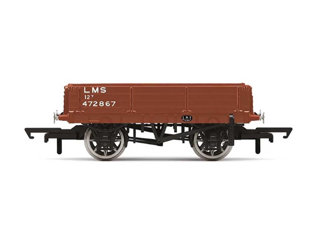 Hornby OO R60188 LMS 3 Plank Dropside Wagon Open Wagon Bauxite