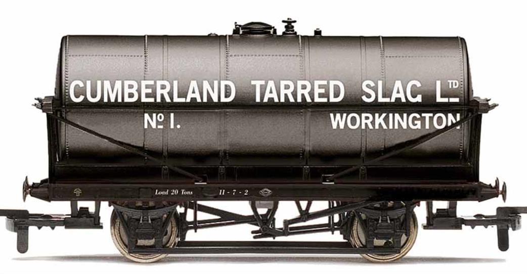 Hornby OO R60034 20T Tank Wagon, Cumberland Tarred Slag - Era 2/3