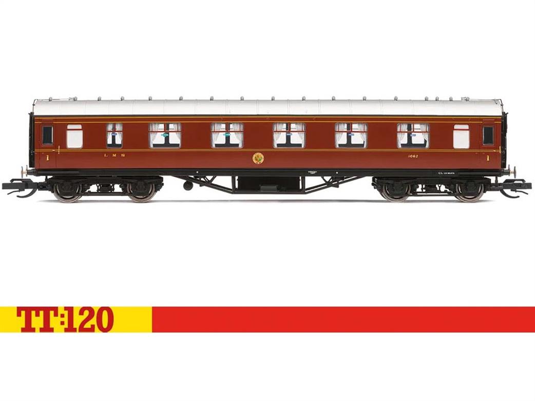 Hornby TT:120 TT4007 LMS First Class Corridor Coach 1062 LMS Crimson Lake