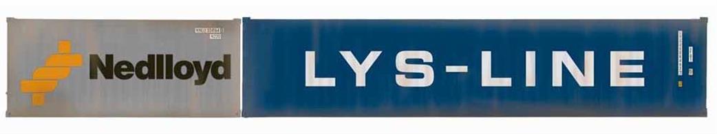 Hornby OO R60044 Nedlloyd & LYS-Line, Container Pack, 1 x 20’ and 1 x 40’ Containers - Era 11