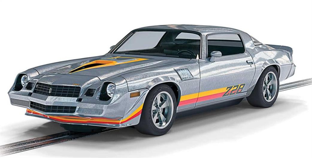 Scalextric 1/32 C4227 Chevrolet Camaro Z28  Silver Slot Car model