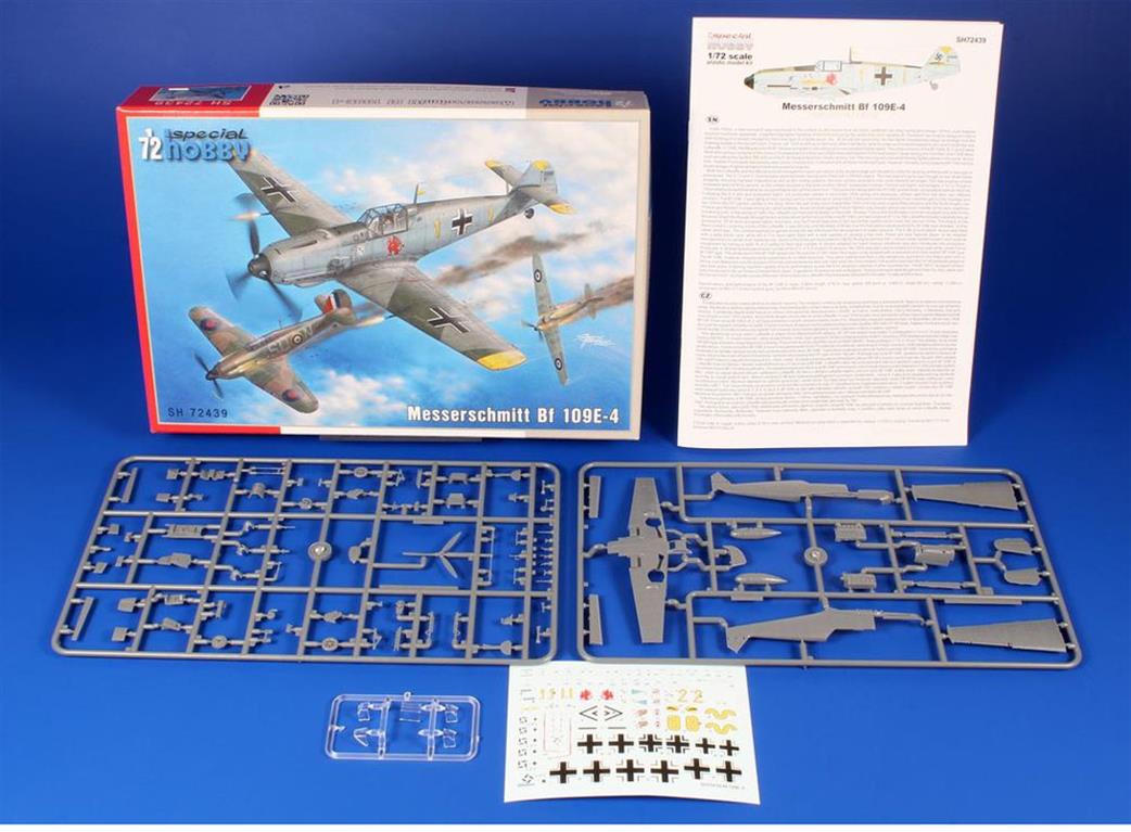 Special Hobby 1/72 SH72439 Messerschmitt Bf-109E-4 German WW2 Fighter Plastic Kit
