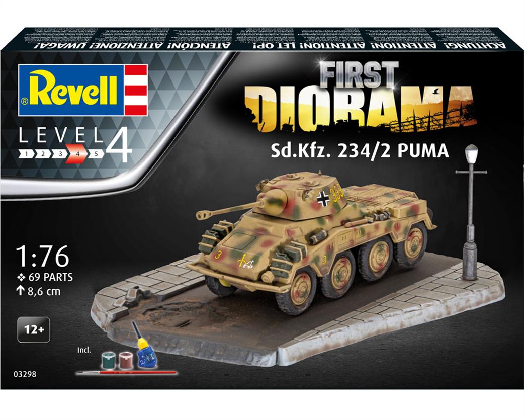 Revell 1/76 03298 First Diorama Set Sd.Kfz.234/2 Puma Kit