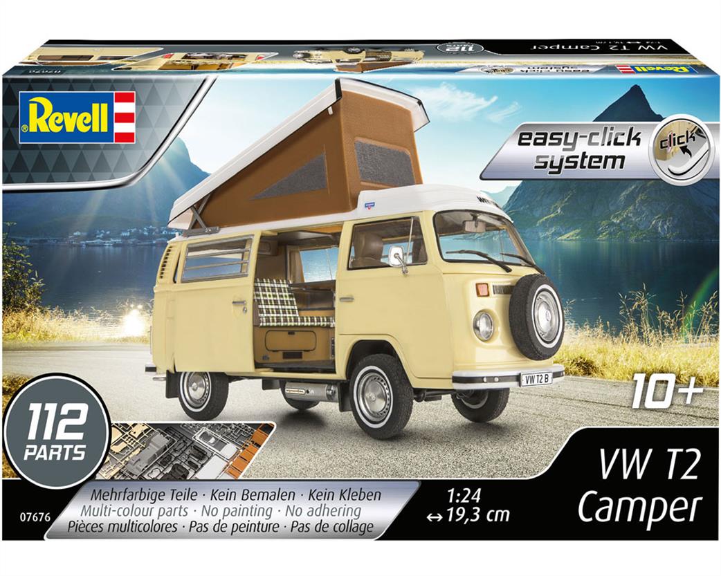 Revell 1/24 07676 VW T2 Camper Easy-Click Kit