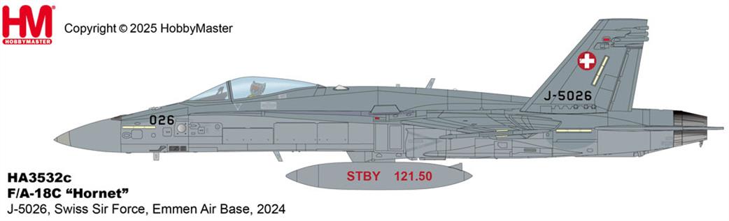 Hobby Master 1/72 HA3532c F/A-18C Hornet Swiss Air Force Jet
