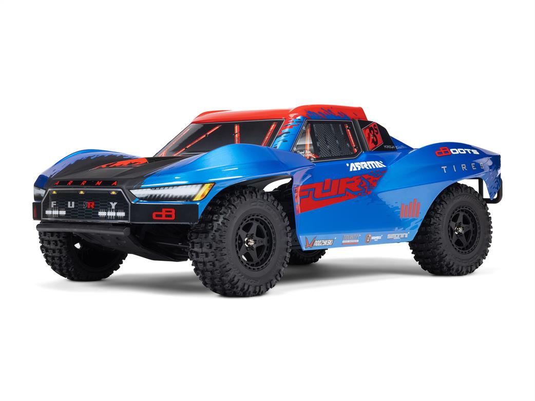 Arrma 1/10 ARA3521T1 Fury 223S Brushless 2wd RTR Stadium Truck Blue/Red