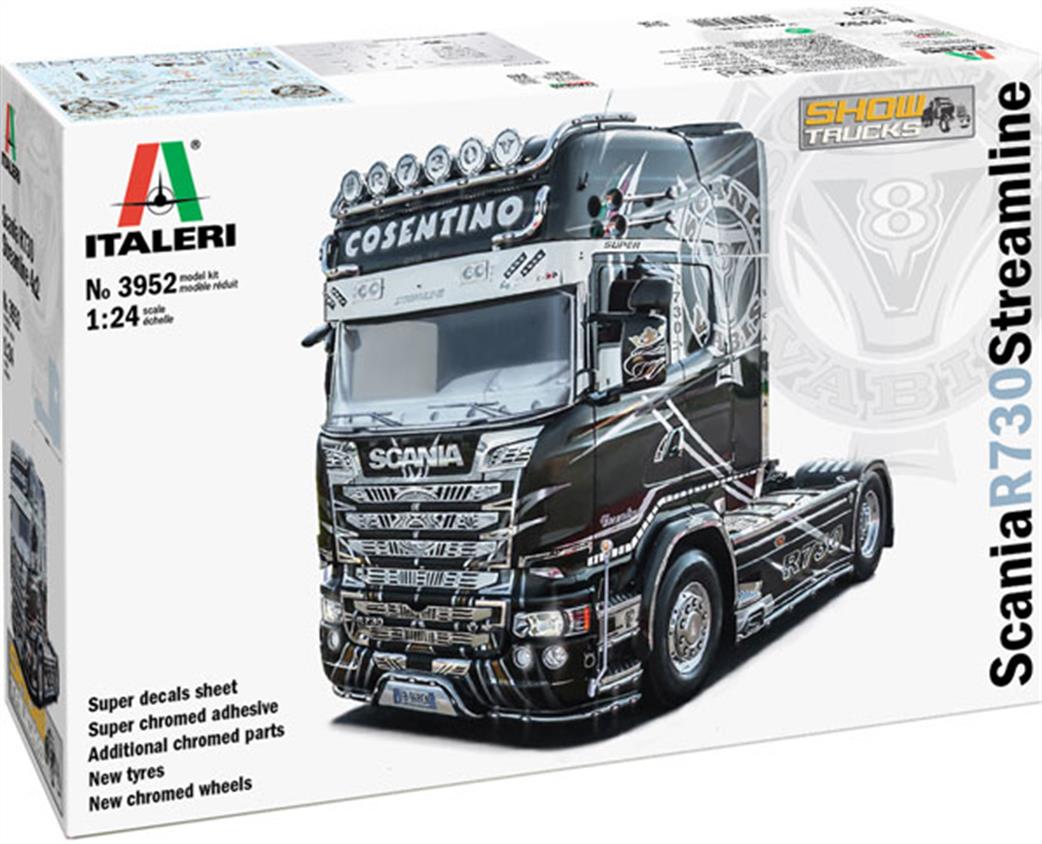 Italeri 1/24 3952 Scania R730 Streamline 4x2 Show Truck Cab Kit