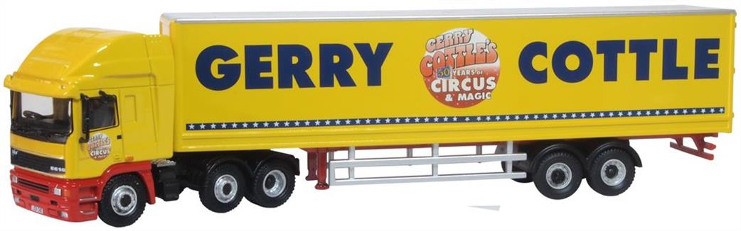 Oxford Diecast 1/76 76EC004 ERF EC Box Trailer Gerry Cottles Circus