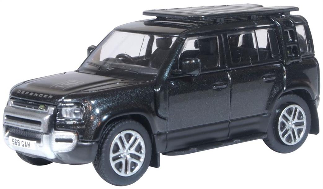 Oxford Diecast 1/76 76ND110002 New Land Rover Defender 110 Explorer Santorini Black