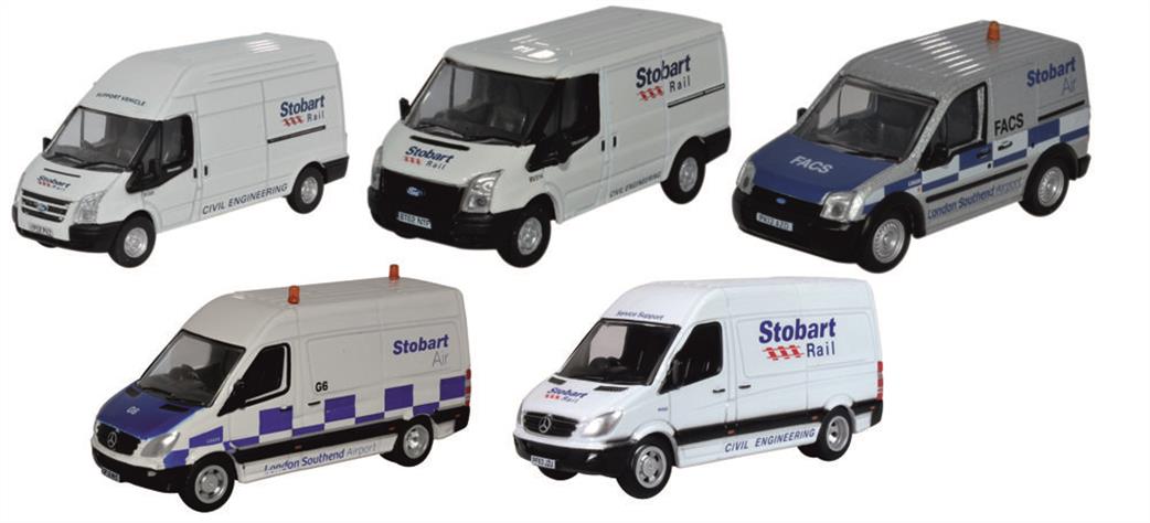 Oxford Diecast 1/76 76SET73 Stobart Group 5 Piece Van Set