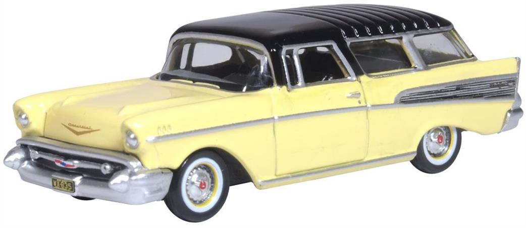 Oxford Diecast 1/87 87CN57007 Chevrolet Nomad 1957 Colonial Cream/Onyx Black