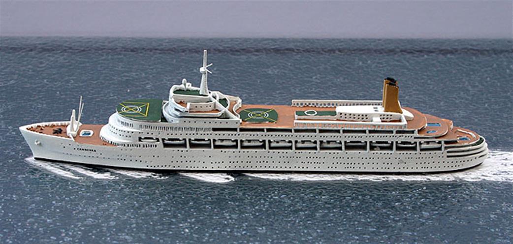 Albatros 1/1250 Alk341 Canberra the P&O cruise ship as a troop transporter during the Falklands War 1982 Waterline Metal Model