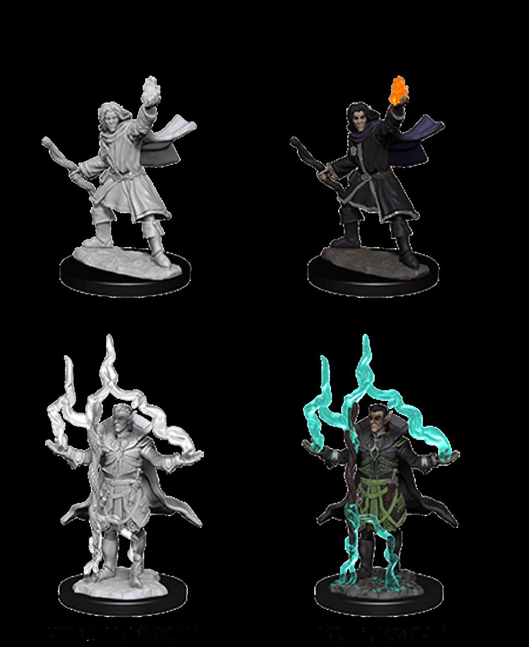 Wizkids  90262 Elf Sorcerer Male: Pathfinder Deep Cuts Unpainted Miniatures