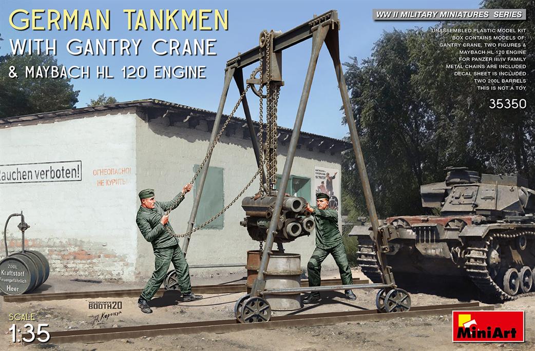 MiniArt 1/35 35350 German Tankmen with Gantry Crane & Maybach