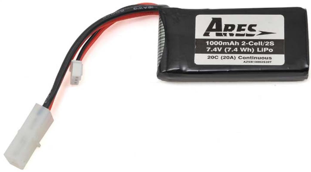 Ares  AZSB10002S20T LiPo 2S 1000mAh 7.4V 1000mAh Tamiya Connector